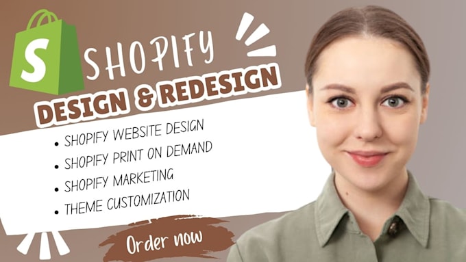 Gig Preview - Redesign shopify store design shopify website printful shopify marketing