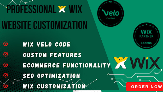 Gig Preview - Build and customise wix website using wix velo code wix database wix developer