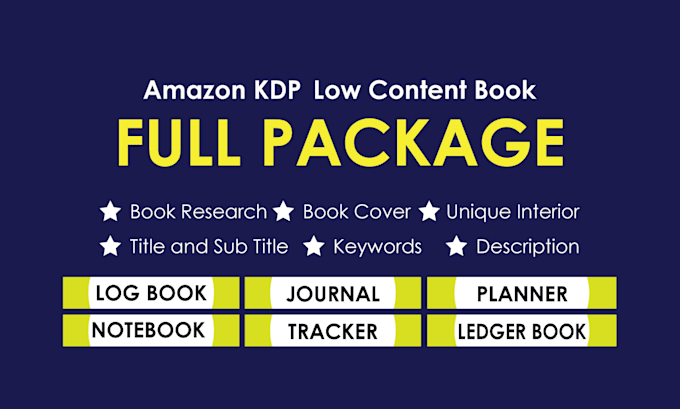 Gig Preview - Create KDP low content book full package ready to publish