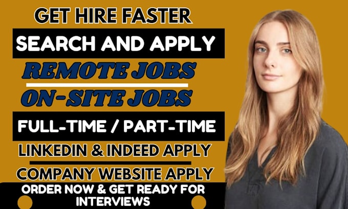 Gig Preview - Search and apply remote job handle job application or do job hunt and find jobs