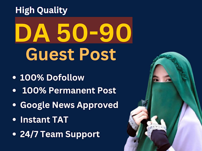 Gig Preview - High da90 guest posts with dofollow backlinks