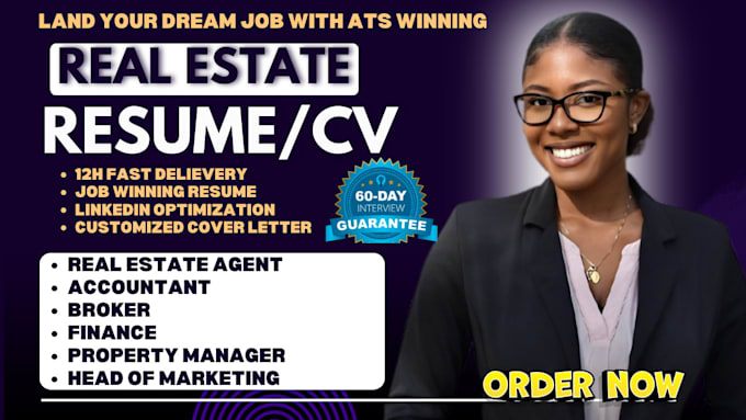 Gig Preview - Write ats friendly finance, marketing, and real estate resume for job success