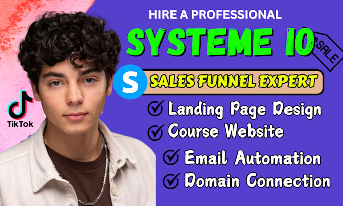 Gig Preview - Clickfunnels website systeme io landing page systeme io funnel expert