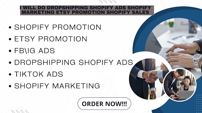 Gig Preview - Do dropshipping shopify ads shopify marketing etsy promotion shopify sales