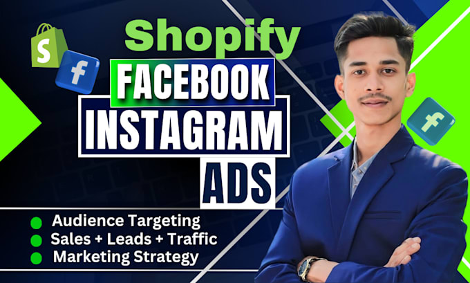 Gig Preview - Setup shopify facebook ads and instagram ads campaign