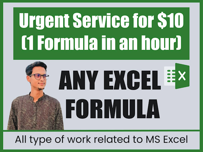 Gig Preview - Create excel formula and fixed excel formula error