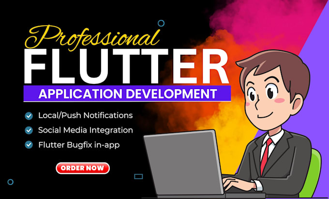 Gig Preview - Be your flutter developer for ios, android mobile app development using flutter