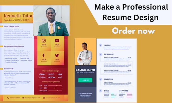 Bestseller - design a professional resume cv design modern curriculum vitae resume in ms word