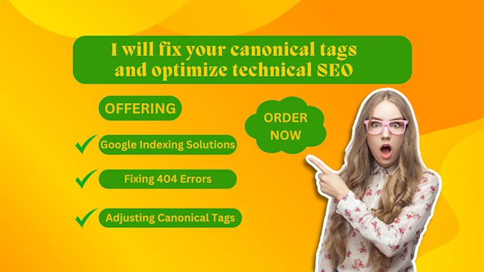 Gig Preview - Fix google index issues, search console errors, and page indexing