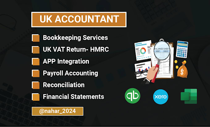 Gig Preview - Do UK bookkeeping and vat return in quickbooks online and xero