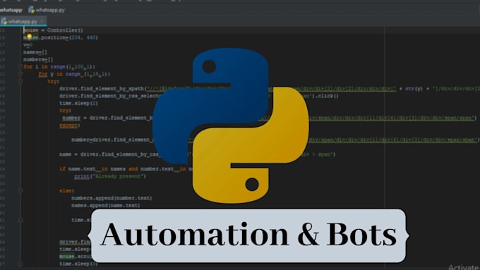 Gig Preview - Create python bots, scripts, automate jobs