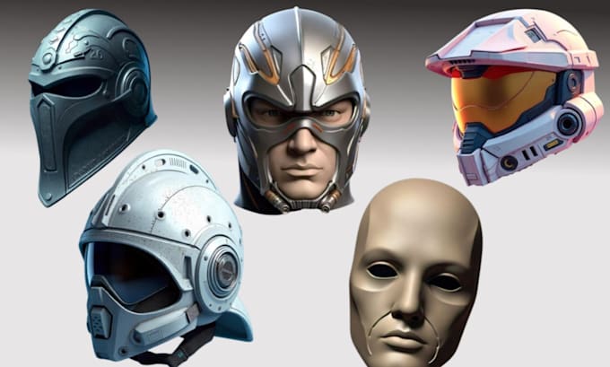 Gig Preview - Sculpt 3d mask 3d helmet mask armor helmet cosplay 3d model for 3d printing