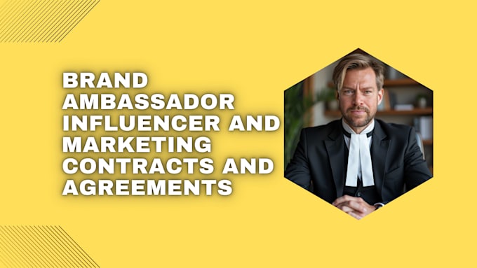 Gig Preview - Brand ambassador influencer and marketing contracts and agreements