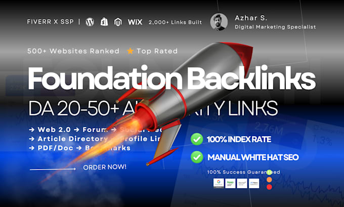 Gig Preview - Build foundation backlinks, web2, forum, social profiles, niche relevant links