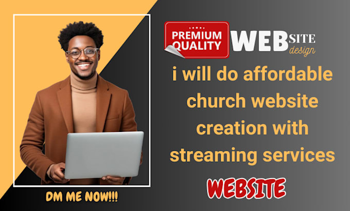 Gig Preview - Do affordable church website creation with streaming service