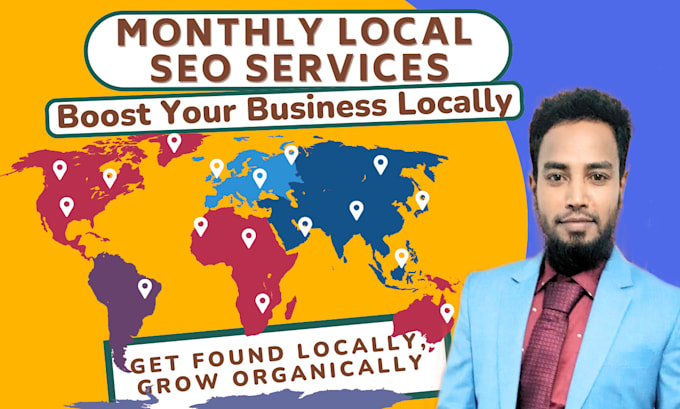 Gig Preview - Do monthly local seo service to boost your website and google maps