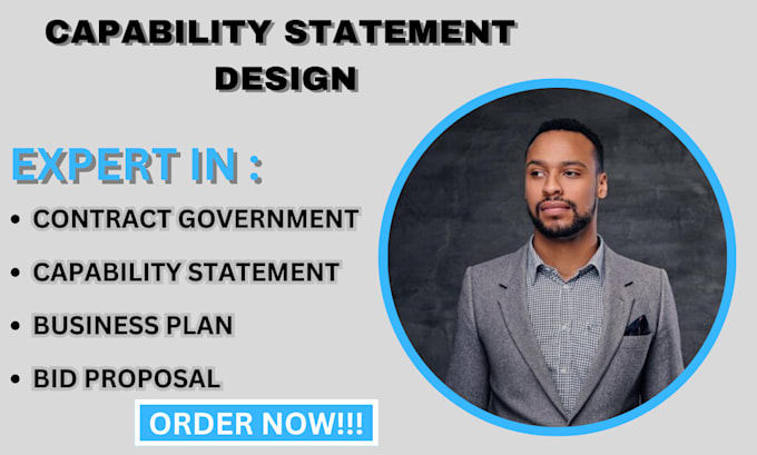 Gig Preview - Design capability statement for government contract within 7hours