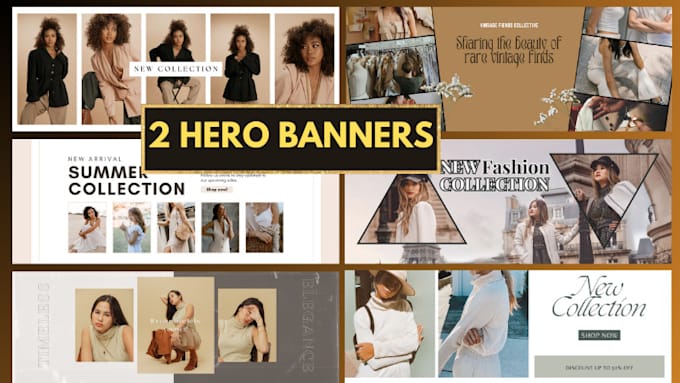 Gig Preview - Design professional shopify store banners, hero images, and web sliders