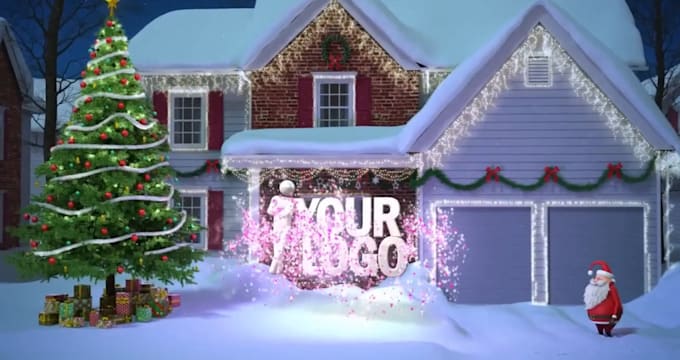 Gig Preview - Do 3d christmas logo animation, greeting intro animated video,new year animation