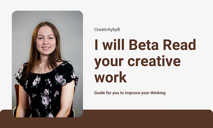 Gig Preview - Beta read your creative work