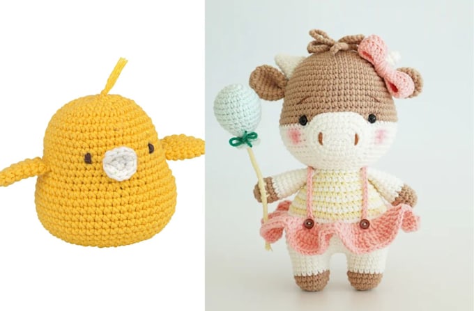 Gig Preview - Write amigurumi crochet pattern with step by step picture, video tutorial