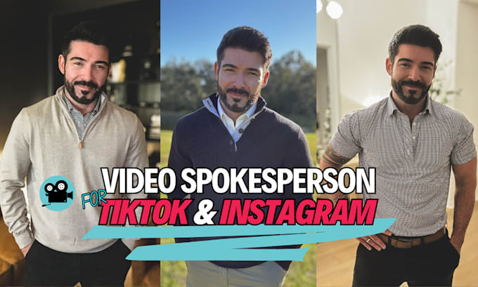 Gig Preview - Create a professional spokesperson video for tiktok, instagram, and ads