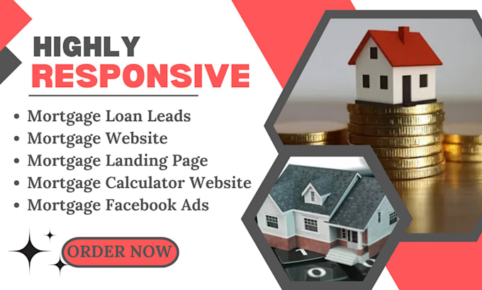 Gig Preview - Generate mortgage leads via facebook ads mortgage website mortgage page funnel