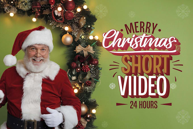 Gig Preview - Create fun, greeting christmas holiday short videos in 24 hours