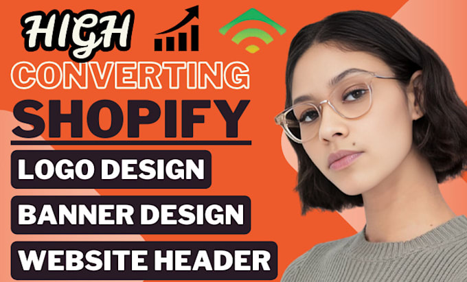 Gig Preview - Design a professional shopify banner, shopify logo, store header for your store