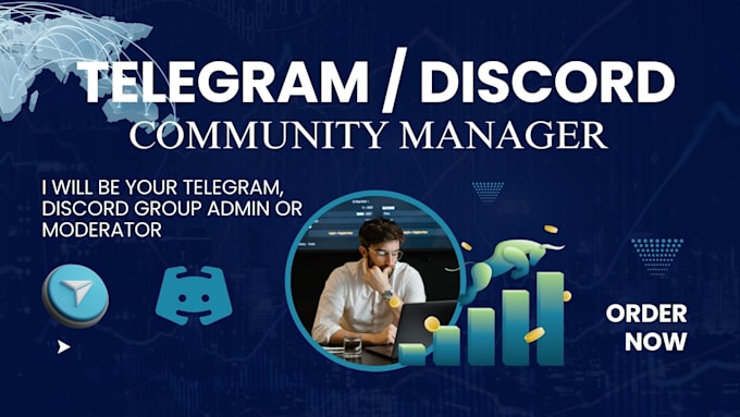 Bestseller - be your dedicated telegram or discord community manager group admin or moderator