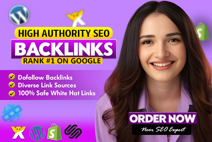 Gig Preview - Domain authorityseo backlinks high quality dofollow high da authority link build