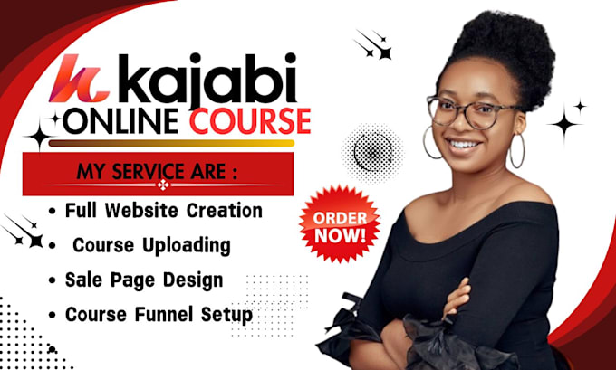 Gig Preview - Kajabi website , kajabi online course with website design