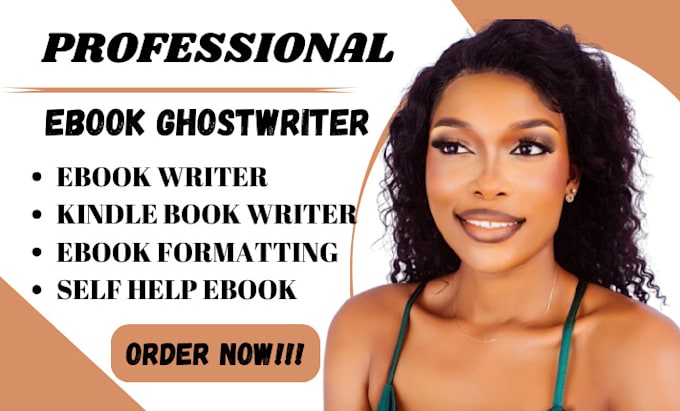 Gig Preview - Be your ghostwriter, kindle book writer, ebook writer, developmental editor