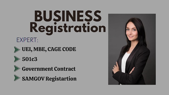 Gig Preview - Do sam gov, non profit business registration, 501c3 mbe cage code, uei, mbe 8a