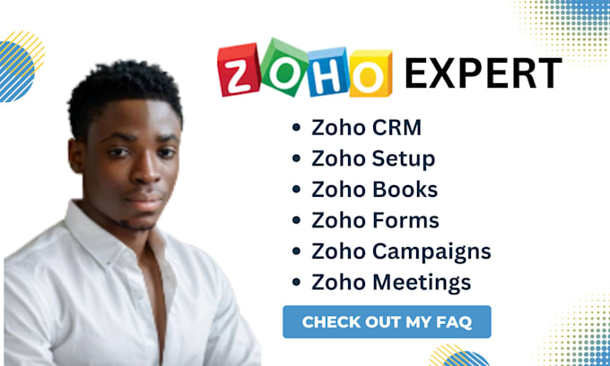 Gig Preview - Setup zoho sites, zoho books, zoho forms, zoho campaigns, zoho CRM, zoho meeting