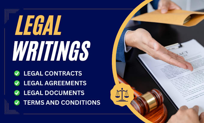 Gig Preview - Do agreements, contracts, documents on legal writing, terms and conditions