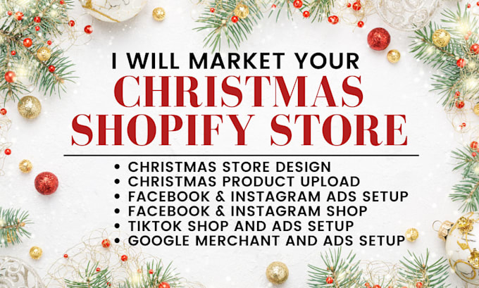 Gig Preview - Do christmas shopify store marketing christmas gift shopify email marketing