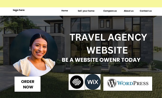 Gig Preview - Design agency website, tourism website, travel website on wordpress, wix