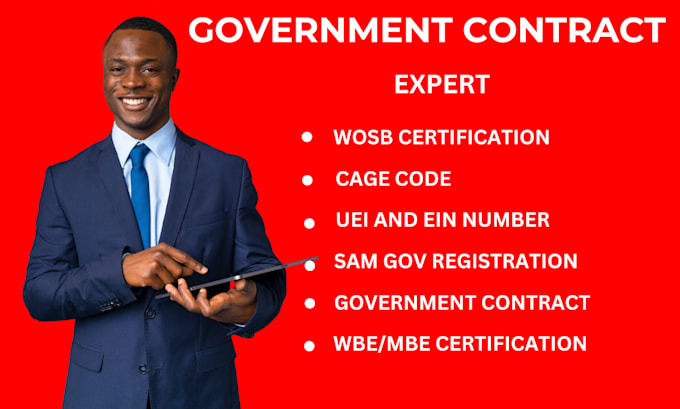 Gig Preview - Do samgov mbe wbe wosb certification cage code uei ein