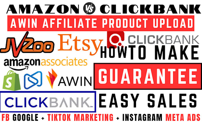 Gig Preview - Do meta ads for clickbank amazon affiliate marketing launch product on jvzoo