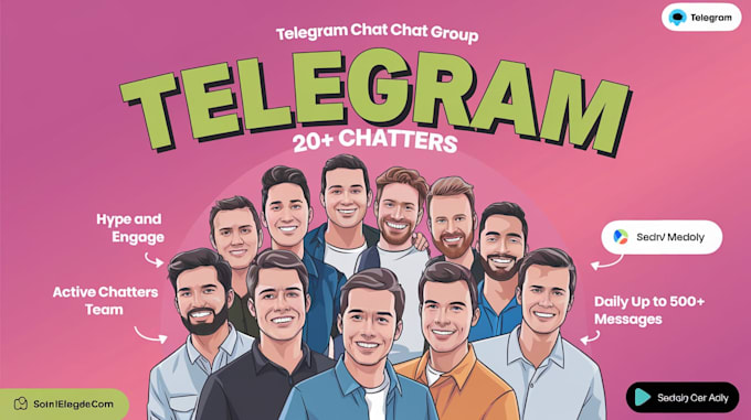 Gig Preview - Be telegram community manager or admin with 20 chatters in crypto project