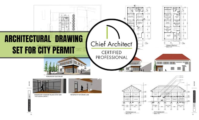 Gig Preview - Draw city permit architectural drawings in chief architect x16