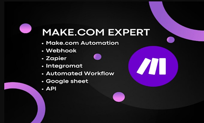 Gig Preview - Do integromat made com automation,make com scenario,make com,zapier integration