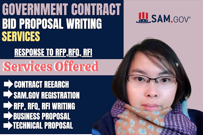 Gig Preview - Write government contract bid proposal for rfp rfq get uei cage code sam gov