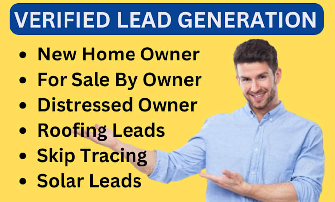 Gig Preview - Generate solar leads, roofing leads, homeowner leads