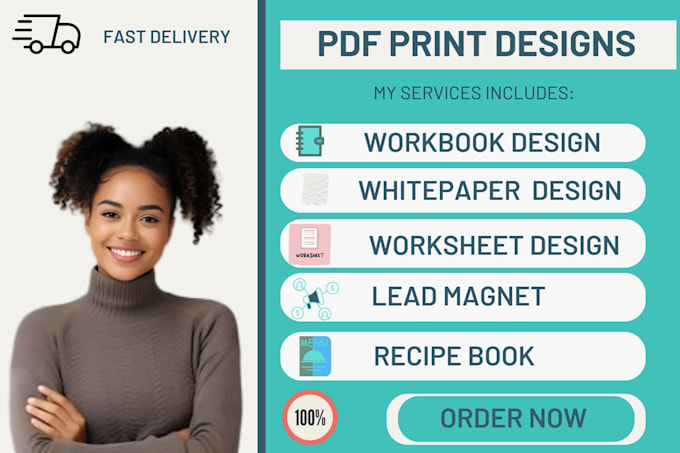 Gig Preview - Professional PDF designs, workbooks, whitepapers, lead magnet, recipe book