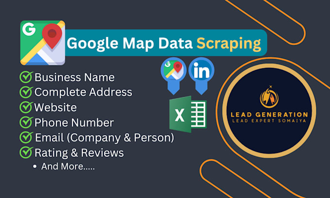 Gig Preview - Do scrape google maps and websites for lead generation, b2b data extraction