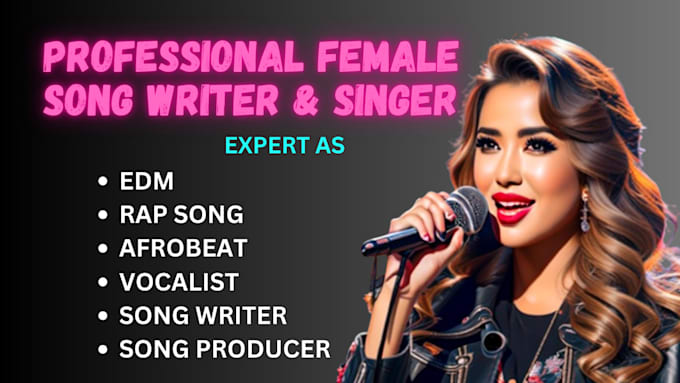 Gig Preview - Be your female rapper singer, vocalist and songwriter producer