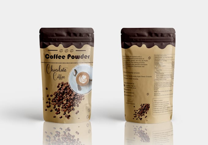 Gig Preview - Provide unique product packaging coffee pouch and label designs for your brand