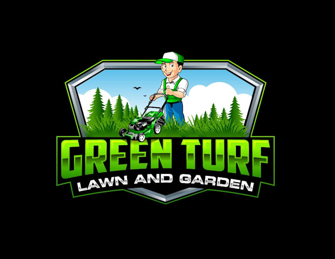 Gig Preview - Create wonderful eye catchy lawn mowing logo with text with any file